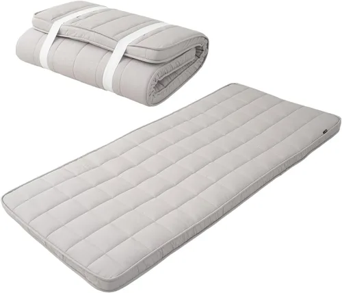 Miniatura 18 de EMOOR Colchón de futón japonés de triple pliegue Machi con protector de colchón S-Twin gris, fuelle plegable, almacenable, lavable, para dormir