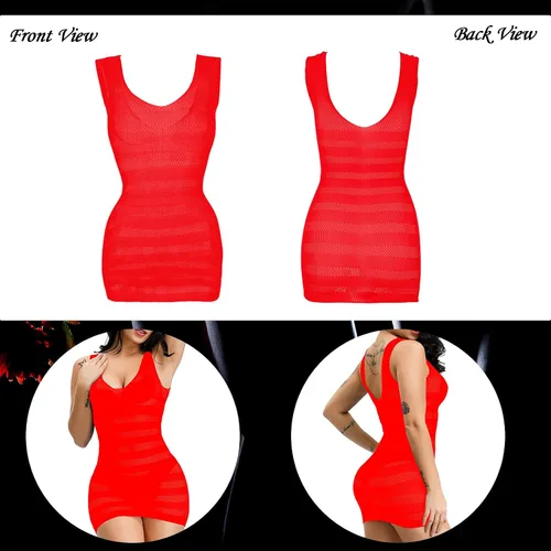 Miniatura 4 de 12 piezas de lencería de malla para mujer babydoll de encaje lencería para mujer