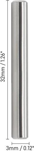Miniatura 3 de 50 clavijas de 0.118 in de diámetro x 1.260 in de longitud 304 de acero inoxidable 304 clavijas de soporte de barra de metal elementos usados