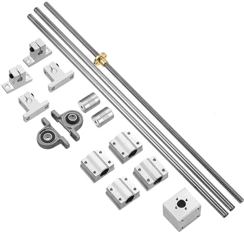 Miniatura 7 de 2 piezas de varillas de movimiento lineal de 8x200mm y husillo de 8mm con rosca y 4 piezas de soporte de varilla SK8 y 4 piezas de SCS8UU y 2 piezas