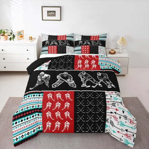 Miniatura 28 de Castle Fairy Juego de edredón de vaquero occidental, tamaño matrimonial, juego de ropa de cama de estilo bohemio con estampado de leopardo, rayo