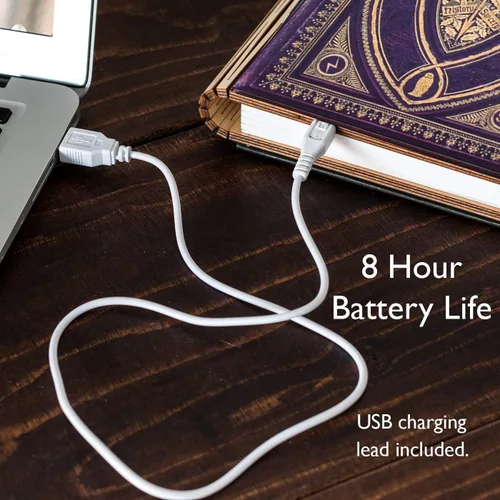 Miniatura 4 de KleverCase Lámpara de lectura recargable de 360 grados con temática de cubierta de libro, luz nocturna, escritorio, luz de noche