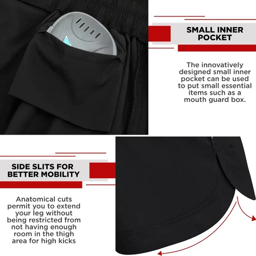 Miniatura 2 de RDX Pantalones cortos de MMA para entrenamiento y kickboxing Pantalones cortos de lucha para artes marciales lucha en jaulas Muay Thai BJJ boxeo