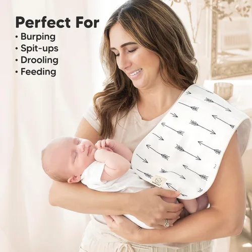 Miniatura 5 de Paños orgánicos para bebés, niños y niñas, paquete de 5, ultra absorbente, paño para eructar, ropa para recién nacidos, toalla para la leche, babero