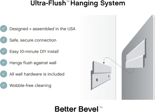 Miniatura 8 de Better Bevel - Espejo rectangular sin marco, espejo de pared de baño de 20 x 30 pulgadas con borde biselado Rectángulo - Borde biselado