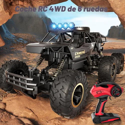 Miniatura 3 de Jiakora Coches RC de Gran Tamaño, Camión RC Rock Crawler con 2 Baterías Recargables, Camión Monstruo de Control Remoto, Cuerpo de Metal Duradero