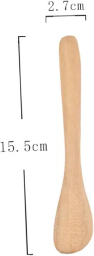Miniatura 5 de Homoyoyo 4 piezas de espátula volteadora de mantequilla de madera, espátula de glaseado para mezclar, espátula vintage para tarro de mantequilla