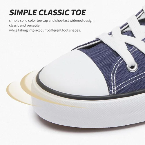 Miniatura 4 de Zapatillas de lona altas para hombre, zapatos de lona casuales con cordones para hombre, zapatos de lona de moda blanca y negra para caminar