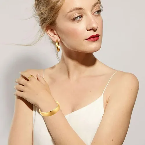 Miniatura 2 de ENSKEFEN Pulseras de oro de 14 quilates para mujer, pulsera deslizante ajustable para mujer, pulsera de cadena de oro