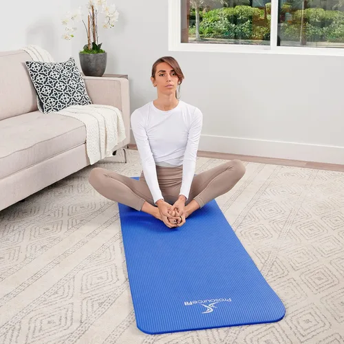 Miniatura 7 de ProsourceFit - Tapete extragrueso para yoga y pilates de ½ pulgada (13 mm), tapete de 71 pulgadas de largo, de alta densidad, con espuma cómoda
