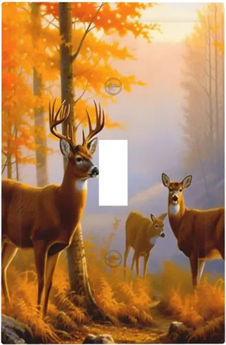 Miniatura 25 de Placa de receptáculo para interruptor basculante de una sola banda, 1 banda Decora GFCI Starry Night Painting Placa decorativa de pared