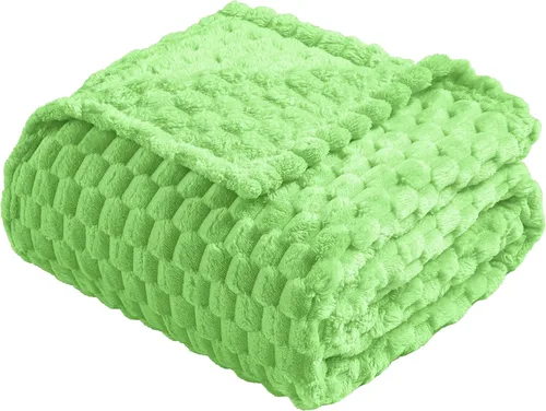 Miniatura 60 de Vessia - Manta de forro polar de franela (50x70 pulgadas), manta 3D de jacquard negra, esponjosa y cálida para sofá, sillón, cama, silla, 300GSM