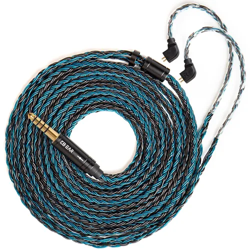 Miniatura 41 de H HIFIHEAR Cable de repuesto mejorado para auriculares, 8 núcleos, cable de cobre chapado en plata con cable IEM de 2 pines de 0.031 in para UM3X
