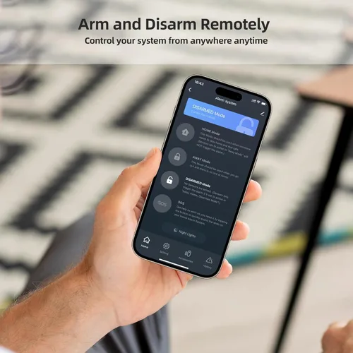 Miniatura 2 de Sistema de alarma inalámbrico para el hogar, kit de 9 piezas, sistema de alarma WiFi para seguridad del hogar con alerta de aplicación de teléfono