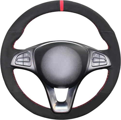 MEWANT Funda para volante de automóvil para Mercedes-Benz Clase C (W205)/Clase CLA C117 X156 / Clase CLS C218 X166 / Clase E W213 X253 / Metris