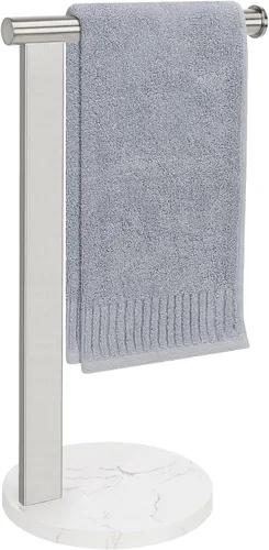 Soporte para toallas de mano para baño, toallero de mano en forma de L, toallero de cocina, organizador de encimera, material de acero inoxidable