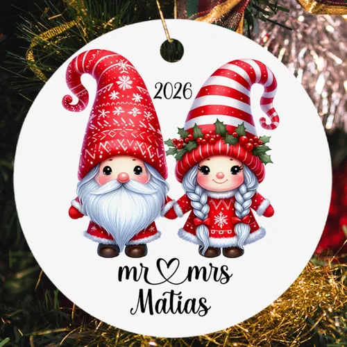 Miniatura 9 de 10 años para parejas casadas, adorno de Navidad personalizado de 10 años de aventura y conteo 2025, regalos para parejas, nuevo matrimonio, adorno