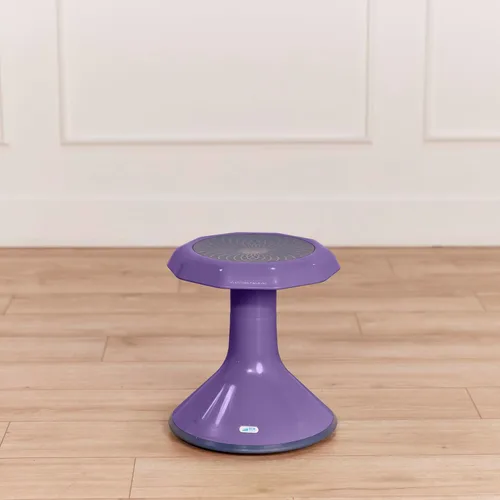 Miniatura 2 de ECR4Kids ACE Active Core Engagement Taburete Tambaleante, Altura del Asiento de 15 Pulgadas, Asientos Flexibles, Berenjena