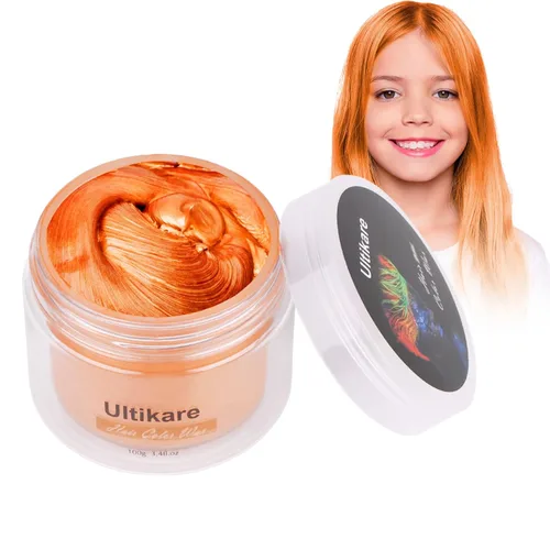Miniatura 8 de Color de cabello temporal para niños, Ultikare cera para el cabello lavable, cera de tiza natural, crema de barro de arcilla para peinado DIY