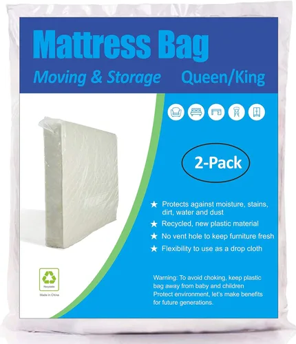 Miniatura 10 de ComfortHome Bolsa de colchón para mudanza y almacenamiento, 4 milímetros extra grueso, tamaño individual y matrimonial, paquete de 2
