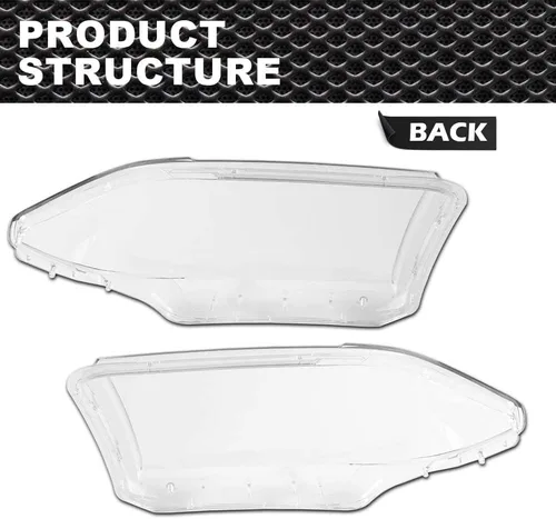 Miniatura 8 de CNNELL Cubierta de lente de faro delantero izquierdo+derecho (transparente) compatible con Toyota Tundra 2007-2013 /Compatible con Toyota Sequoia