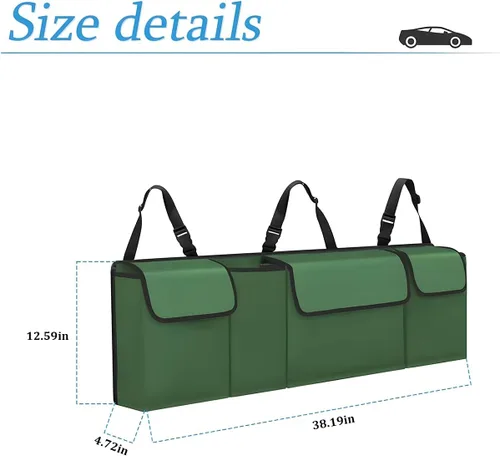 Miniatura 2 de Organizador y almacenamiento para maletero de automóvil, organizador colgante para asiento trasero para SUV, camión, MPV, impermeable, bolsa