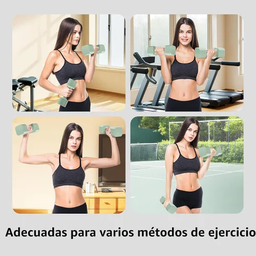 Miniatura 8 de Juego de mancuernas ajustables de 20 libras, juego de mancuernas de pesas libres 4 en 1 para, 4lb 6lb 8lb 10lb, con mango antideslizante de metal