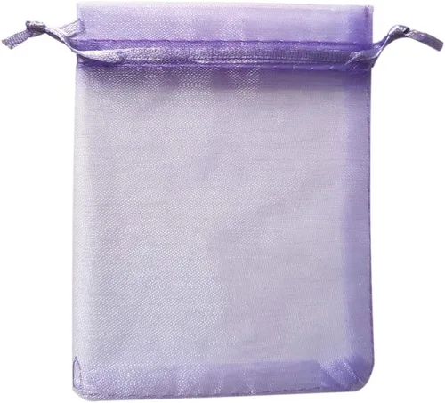 Miniatura 6 de ATCG 50 bolsas de organza grandes con cordón de 8 x 12 pulgadas, decoración de festivales, bodas, fiestas, bolsas de maquillaje (blanco)