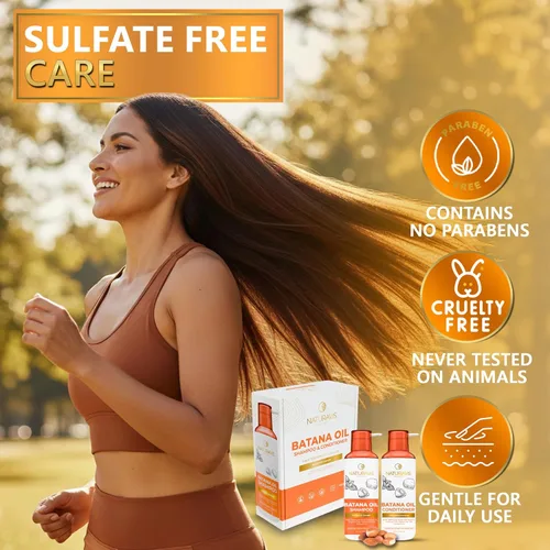 Miniatura 3 de Batana - Juego de champú y acondicionador de aceite, fórmula voluminizadora sin sulfato para cabello fino, calidad de salón grueso, mezcla sin