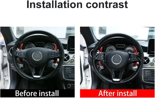 YIWANG Cubierta de decoración del volante del coche del cromo del ABS para Mercedes Benz GLC GLA CLA E A clase B W213 W205 X253 Accesorios de