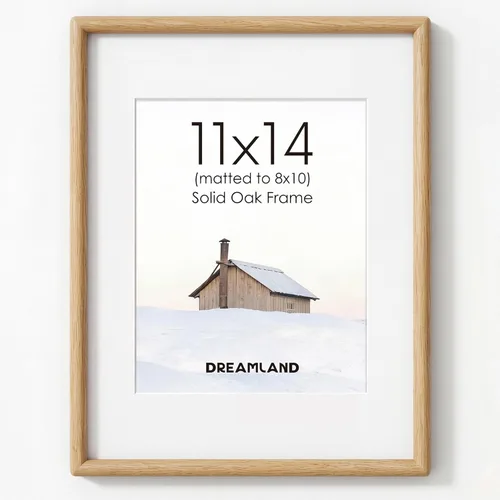 Miniatura 40 de Dreamland Marco de fotos de 16 x 24 pulgadas, marco de madera de roble macizo de 16 x 24 pulgadas con vidrio real, marcos de madera de 16 x 24