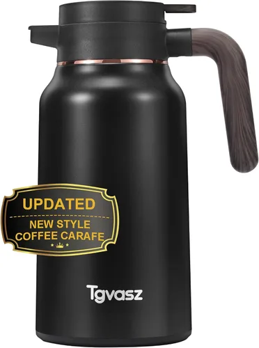 Miniatura 18 de Garrafas de 34 onzas para líquidos calientes, acero inoxidable aislado al vacío jarras de café térmicas para mantener caliente, dispensador de café
