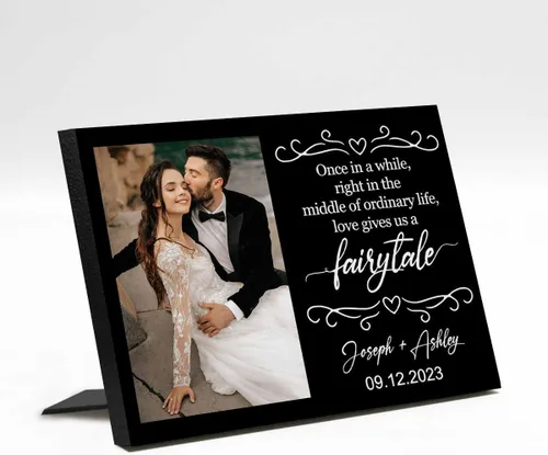 Miniatura 23 de Marco de fotos de boda personalizado con nombre de foto, regalos de boda personalizados para parejas, marco de fotos de boda personalizado, regalo
