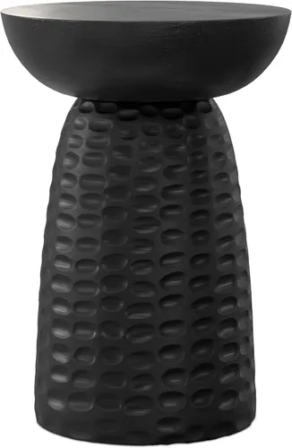 Miniatura 7 de SIMPLIHOME Boyd - Mesa auxiliar redonda de madera de mango maciza de 13 pulgadas de ancho x 18 pulgadas de alto, mesa de noche contemporánea hecha a