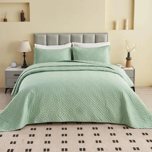 Miniatura 3 de Colchas extragrandes tamaño King de 128 x 120 pulgadas para cama extra alta, tamaño King o Cal King, juego de edredón acolchado, reversible, ligero