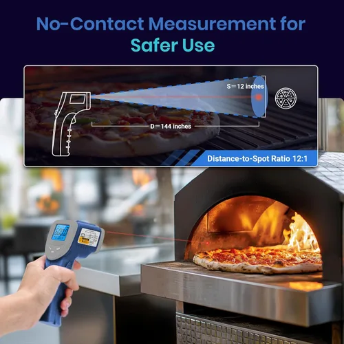 Miniatura 6 de Etekcity Termómetro infrarrojo láser pistola de temperatura 1080, -58°F ~ 1130°F para carne, alimentos, dulces, pizza, horno, pistola de calor