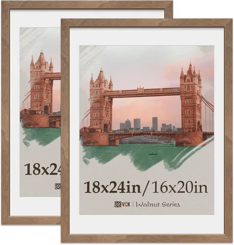 Miniatura 63 de VCK Paquete de 2 portarretratos de 5 x 7, color negro, de madera de alta gama con vidrio templado, para fotos de 4 x 6 con paspartú o 5 x 7 sin
