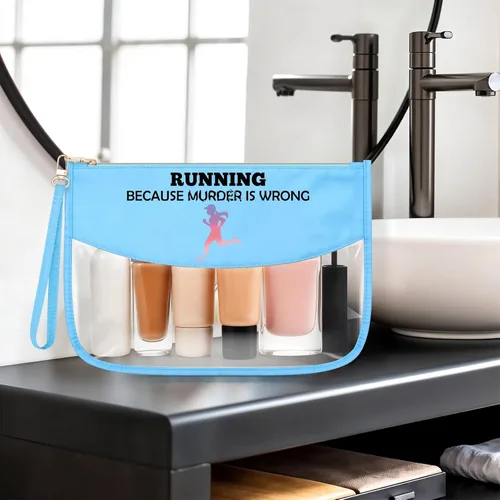 Miniatura 5 de Sazuwu Regalos de triatlón para mujeres, bolsa de maquillaje de regalo para amantes del triatlón, RUNNING(bu), Minimalista