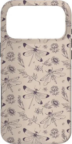 Miniatura 22 de Vintage Dragonfly Tan Sand Beige Wildflower Floral Flower Case for iPhone 16