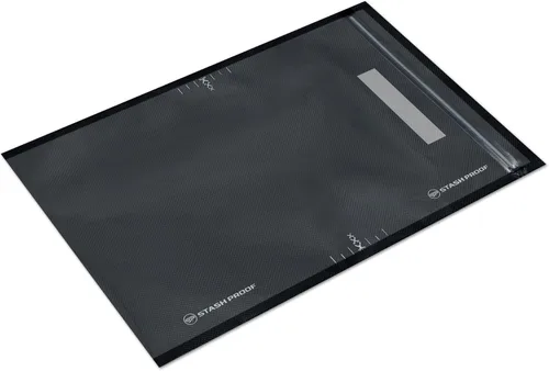 Miniatura 8 de Bolsas resellables con cierre al vacío de 11 x 16 pulgadas (50 unidades) de 5.5 mil (negro y transparente), sin BPA, de grado comercial