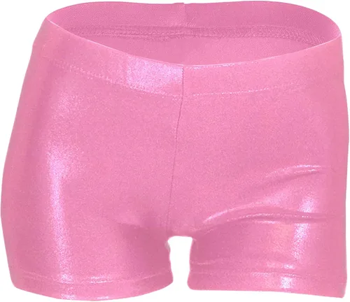 LUOUSE Pantalones cortos de gimnasia para mujeres y niñas, pantalones cortos deportivos brillantes para niñas de 4 a 13 años, talla S-L