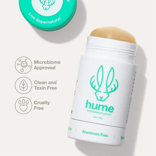 Miniatura 2 de Hume Supernatural Desodorante probiótico Roll‑On, sin aluminio y a base de plantas, suave para la piel sensible, secado rápido, protección duradera