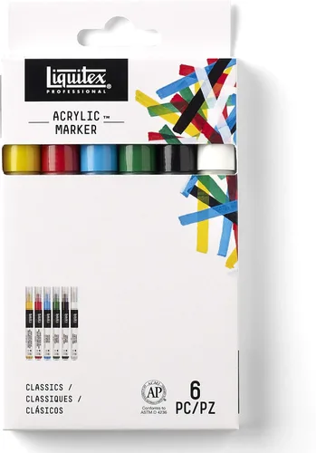 Miniatura 11 de Liquitex, set de 6 marcadores anchos para pintura profesional.
