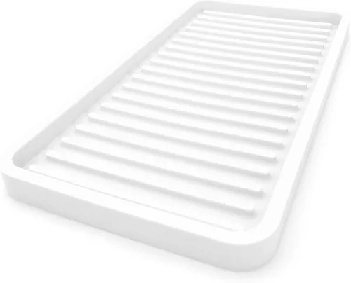 Miniatura 22 de Bandeja organizadora para fregadero de cocina de silicona, soporte de esponja y protector de encimera Plato y bandeja dispensadora de jabón