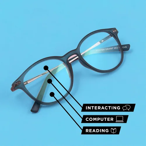 Miniatura 3 de Foster Grant - Lentes multifocales Conan para leer Tortuga brillante/Transparente