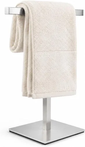 Miniatura 8 de Soporte de toalla de mano para baño, soporte de toalla de 13 pulgadas en forma de T, barra de toalla de pie, acabado de acero inoxidable SUS304 Plata