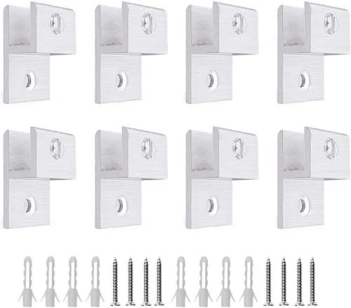 Miniatura 9 de Clips de espejo, espejo de aleación de zinc, clip de vidrio flotante, pequeño y redondo montado en la pared, soporte para espejos de baño, espejo