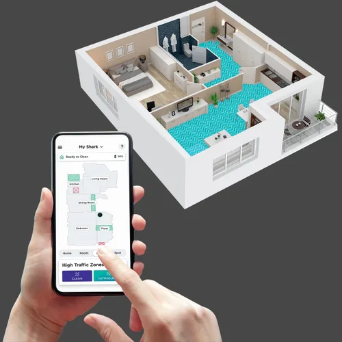 Miniatura 6 de Shark UR2500SR AI Ultra Robot Aspirador con base autovaciada, sin bolsa, capacidad de 30 días, navegación LIDAR, compatible con Alexa, conexión