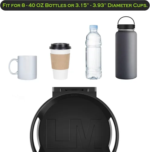 Miniatura 2 de LITTLEMOLE Portavasos grande, soporte universal para bebidas para casi cualquier tamaño de botella o lata, ideal para caravanas, coches, furgonetas