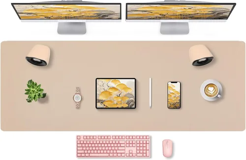 Miniatura 72 de Bloss Almohadilla de escritorio de cuero y reposamuñecas para teclado, alfombrilla grande para mouse + almohadilla para teclado + soporte de muñeca